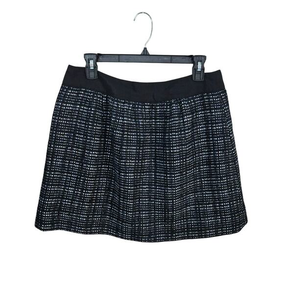 J. Crew Black Tweed Wool Mini Skirt Size 8 Medium Dark Academia Pockets - Picture 1 of 7